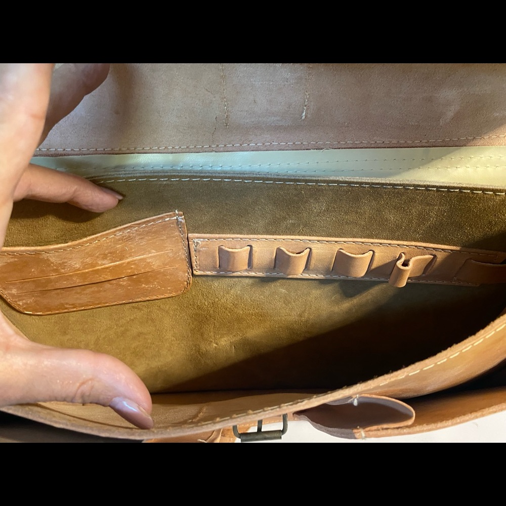 Handcrafted durable Leather Laptop/Brief case EUC - Picture 6 of 7